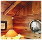 Barside Pool Cabana Interior Cedar Siding and Framing