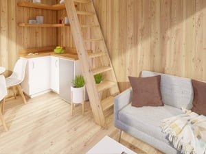 Nomad Cabin Interior Cedar Siding