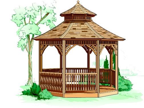 Victorian garden gazebo