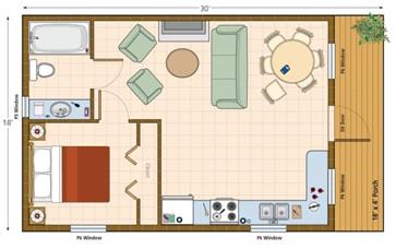 Mountain Brook cabin Floor Plan 1