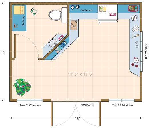 Windsor pool cabana Floor Plan 2