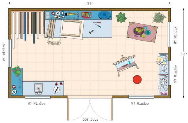 Windsor backyard studio Floor Plan 2