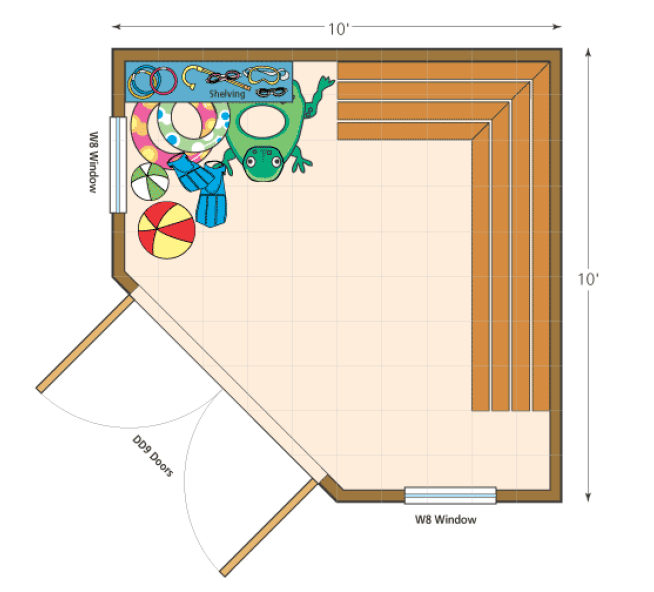 Catalina backyard home office studio Floor Plan 2