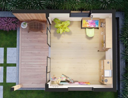 Cove garden studio Floor Plan 2