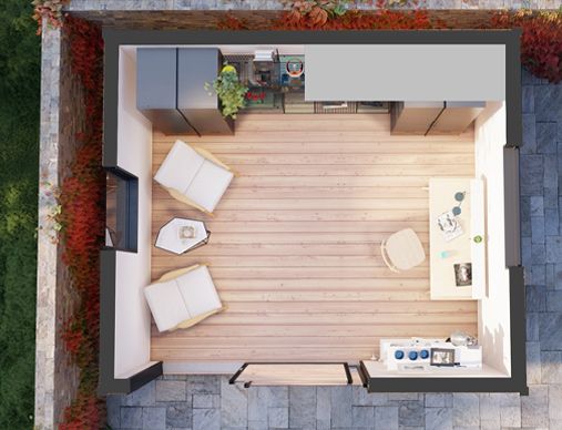 Quadra Urban garden studio Floor Plan 1