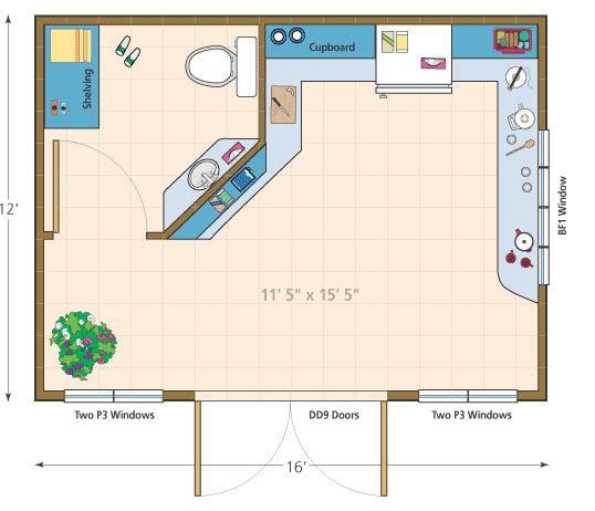 Verana pool cabana Floor Plan 2
