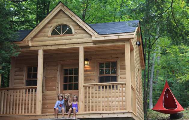 Completed Canmore prefab cabin