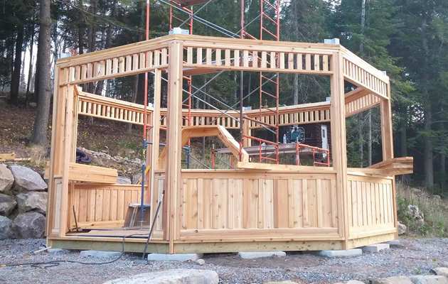 Champlain patio gazebo Wall assembly & Roof assembly preparations