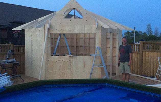 Catalina backyard studio Roof installation