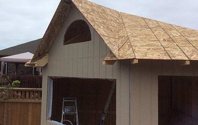Catalina backyard studio roof & wall frame