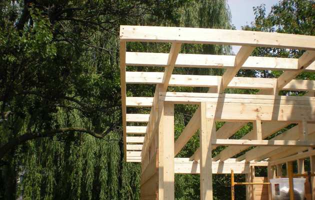Dune pool cabana Roof frame
