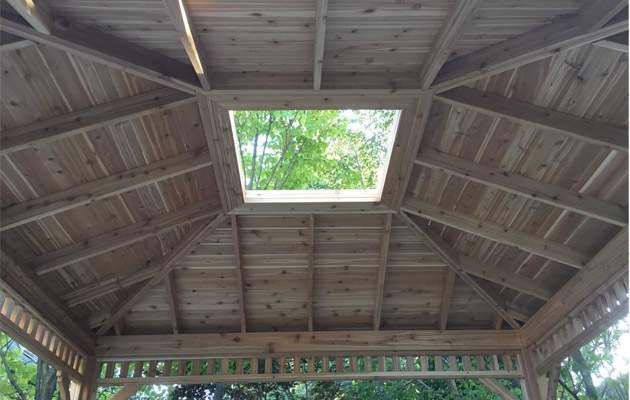 Bellevue Gazebo roof interior