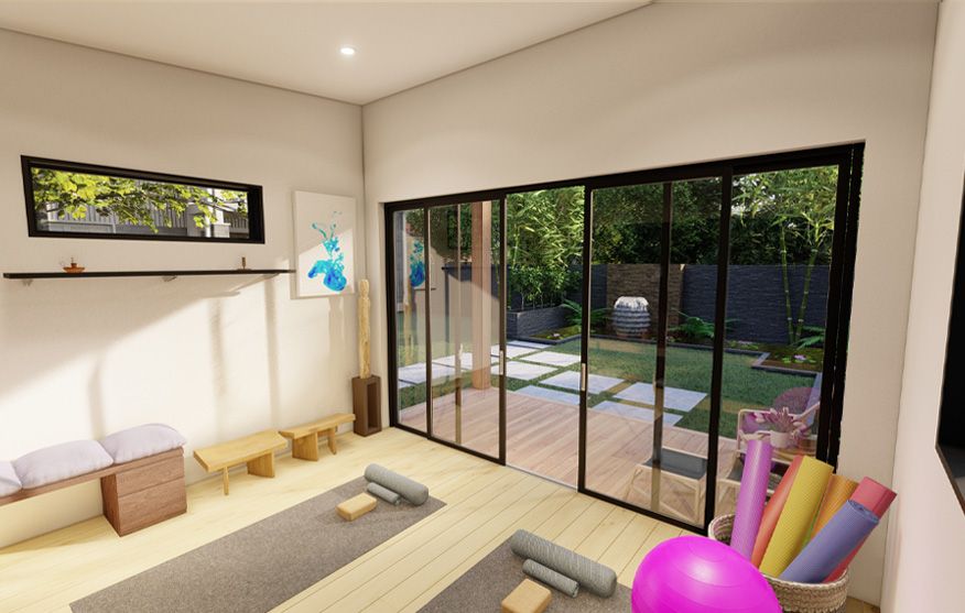 Modern Cove home studio interior