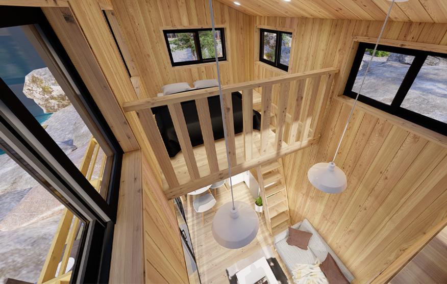 Modern Nomad cabin interior