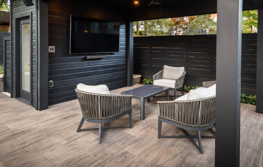 Modern Sanara pool cabana interior