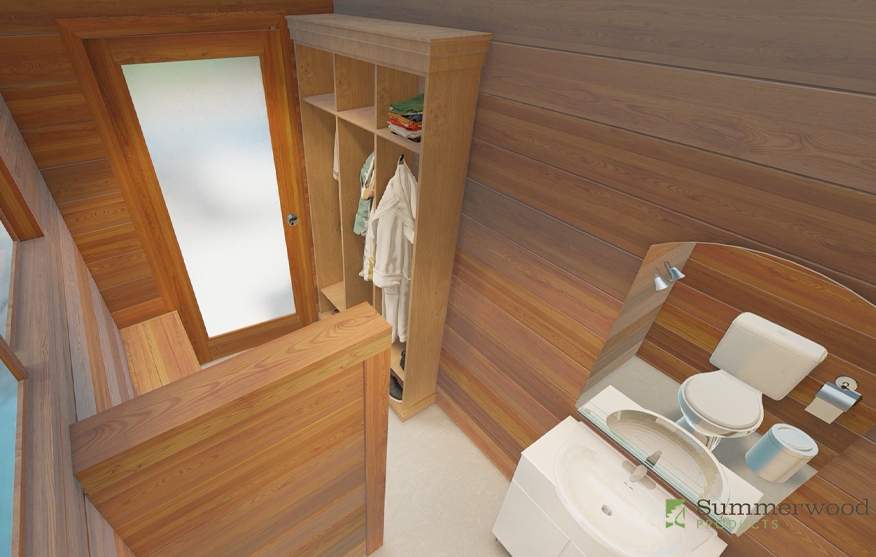 Modern Sanara pool cabana interior