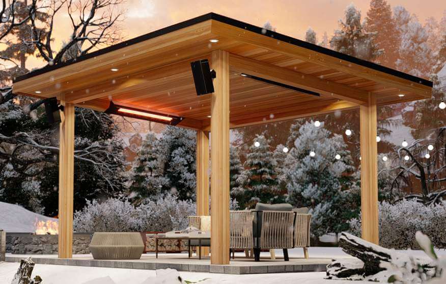 Modern Urban Pavilion Clear Cedar Siding