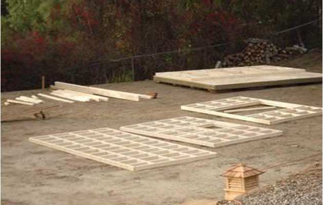 Telluride prefab workshop Wall frame assembly