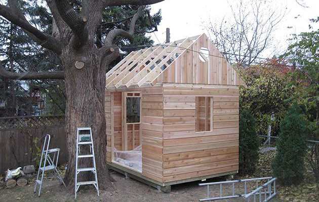 Telluride prefab workshop Roof frame install